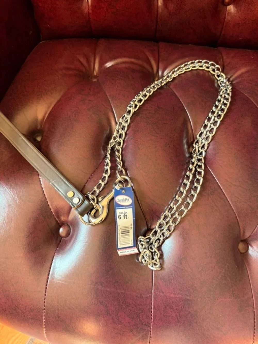 Omni Pet Dog Leash 6 Ft Foot Link chain for dogs